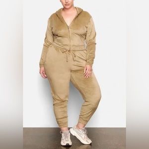 NWT Skims Velour Joggers Pants Velour in Gold Size 4X